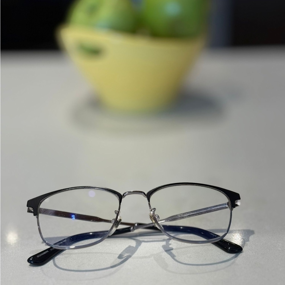 Gucci Black and Silver Eyewear